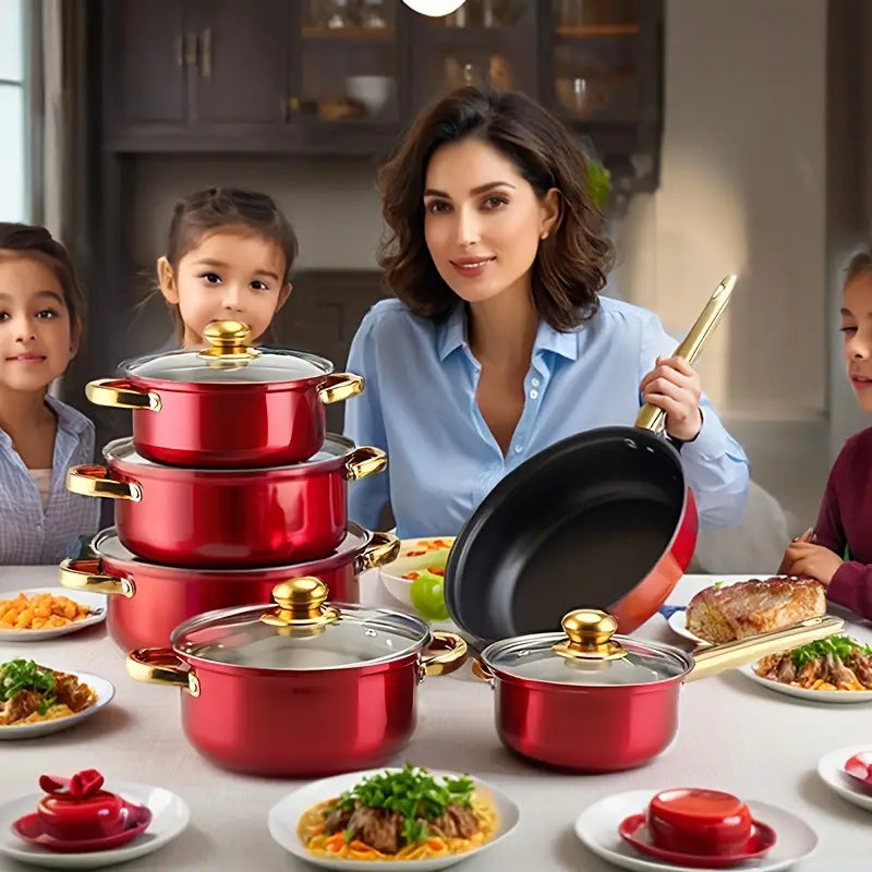 Stainless steel non-stick cookware set