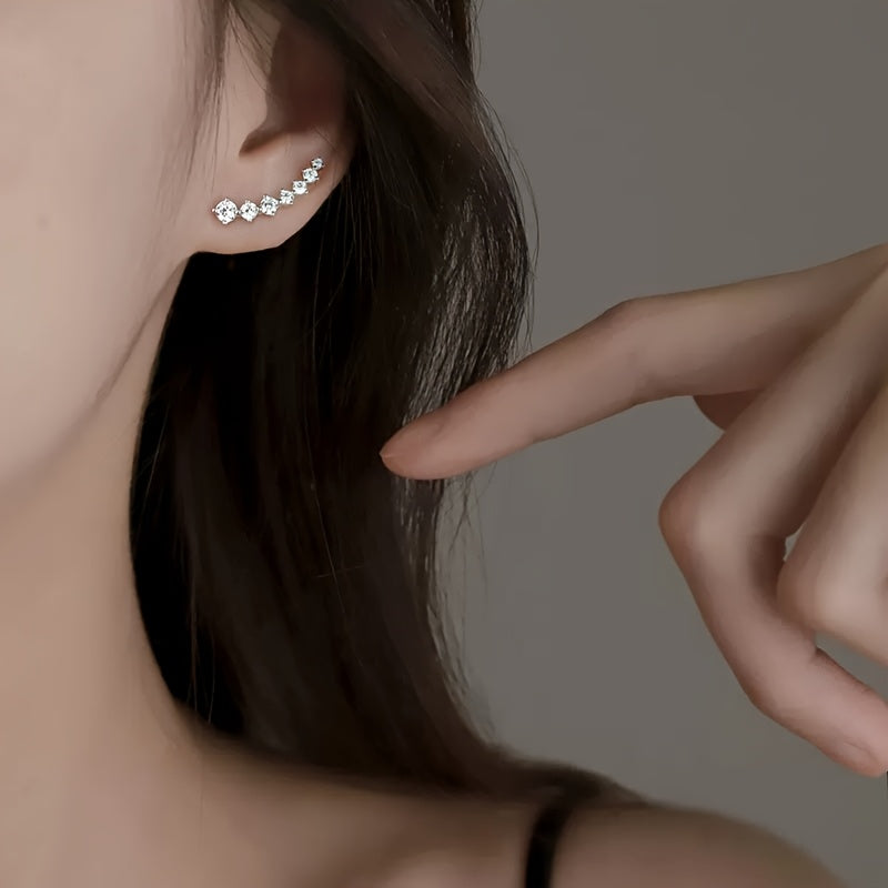 Elegant Star-Shaped Rhinestone Earrings