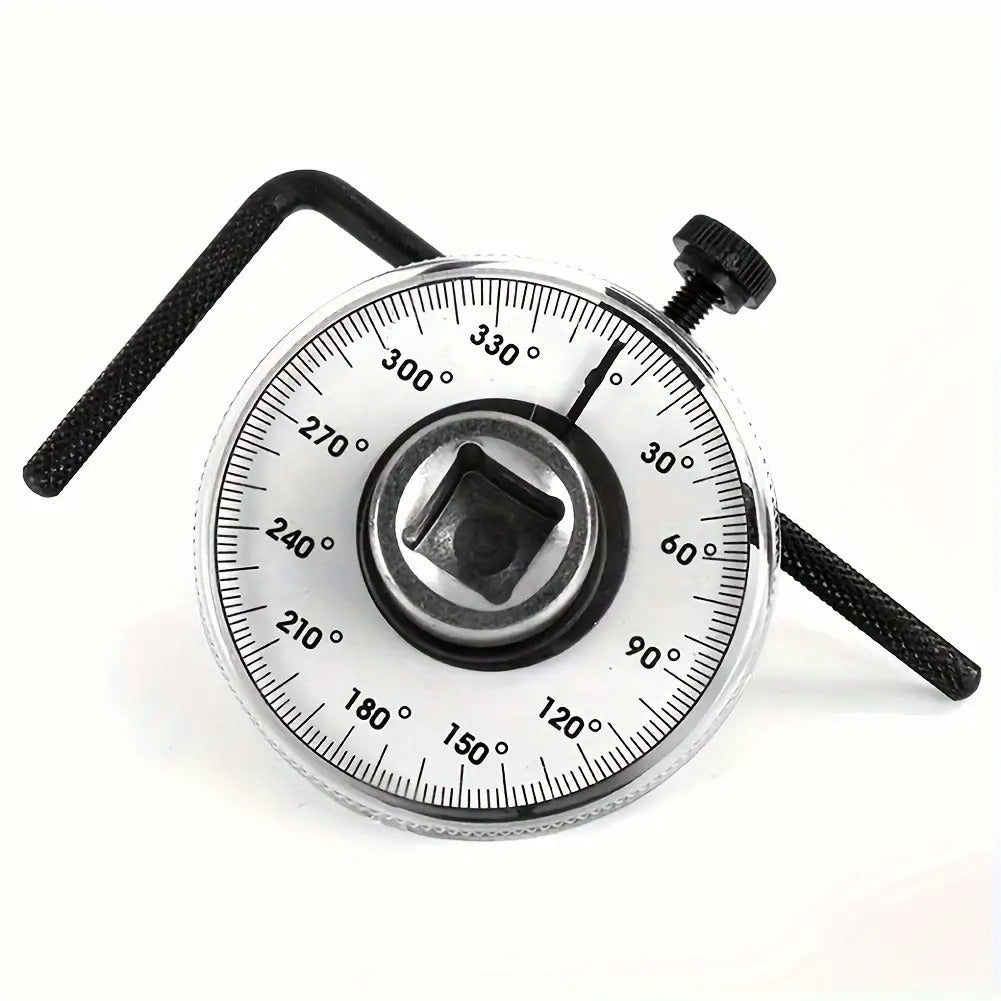 1/2 Inch Drive Torque Angle Gauge with Clear Dial & Long Handle