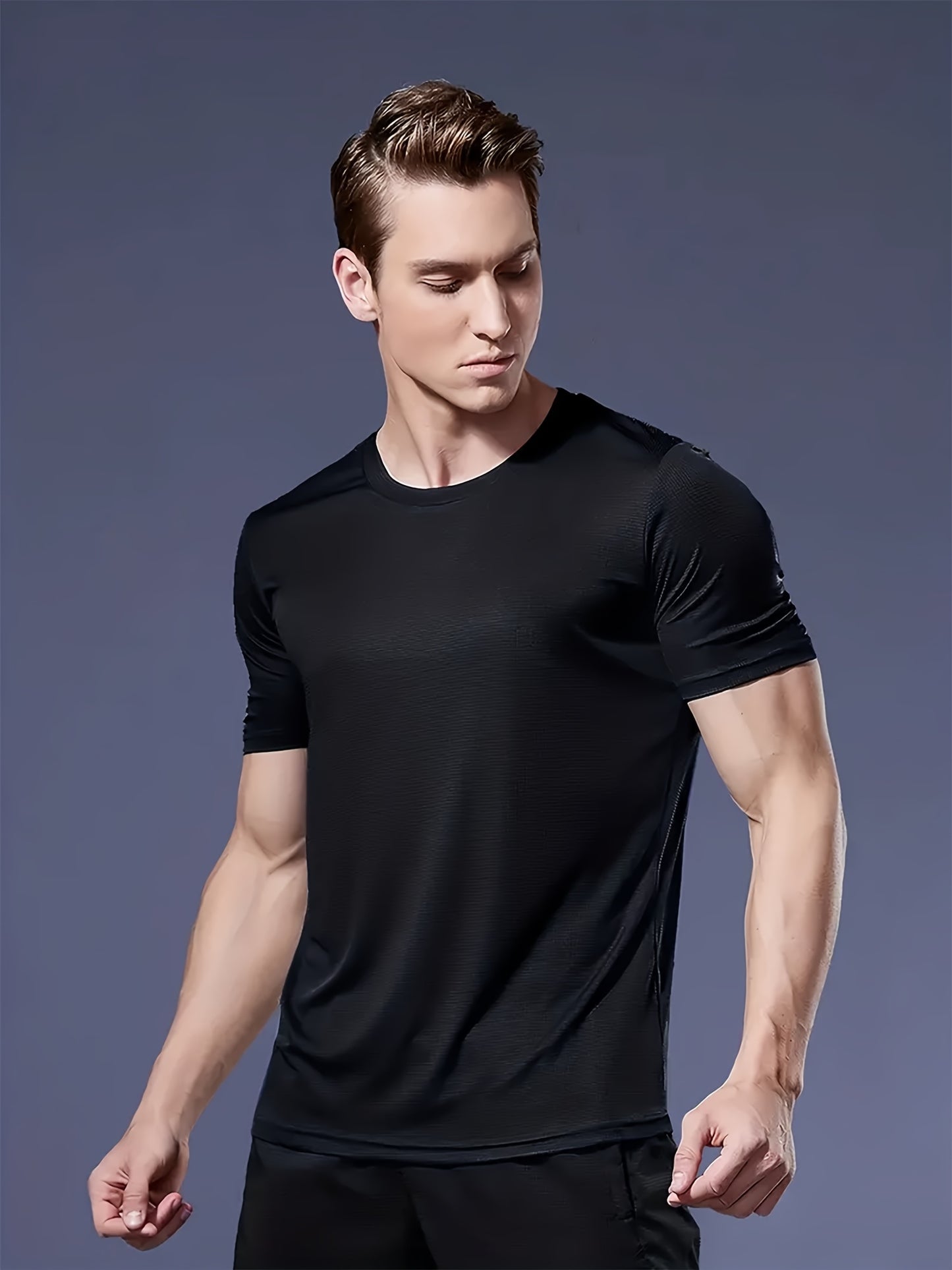 6-Pack Lightweight Quick-Drying Men's Crew Neck T-Shirt