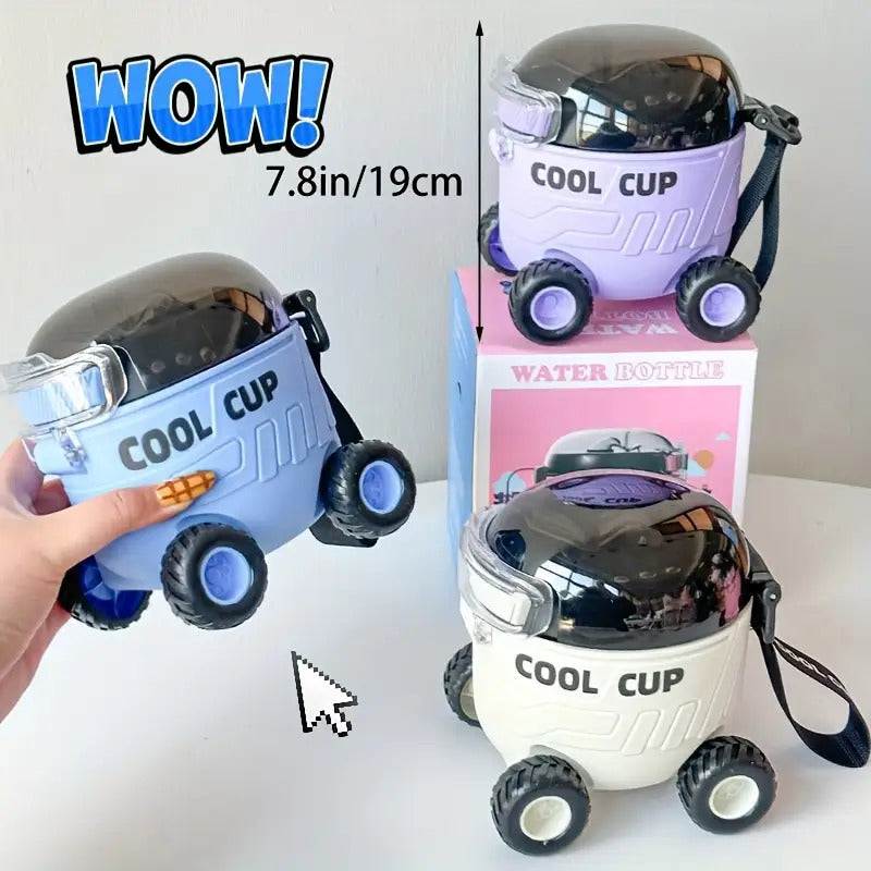 A New Type Of Cartoon Four-wheel Water Bottle