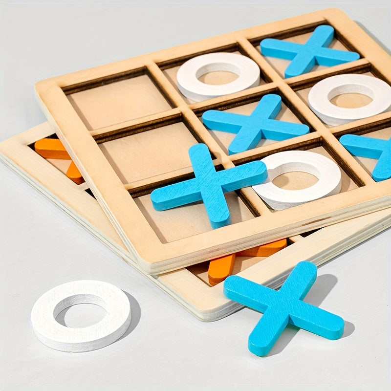 Wooden XO Chessboard,Children's Puzzle