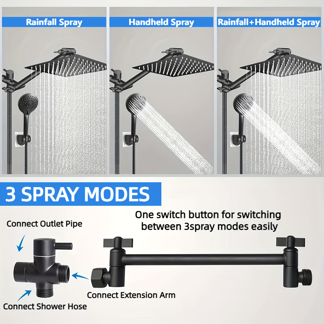 1 Set Modern Luxury Shower Head