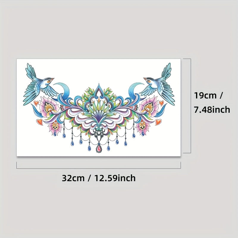 Elegant High-End Colorful Tattoo Stickers