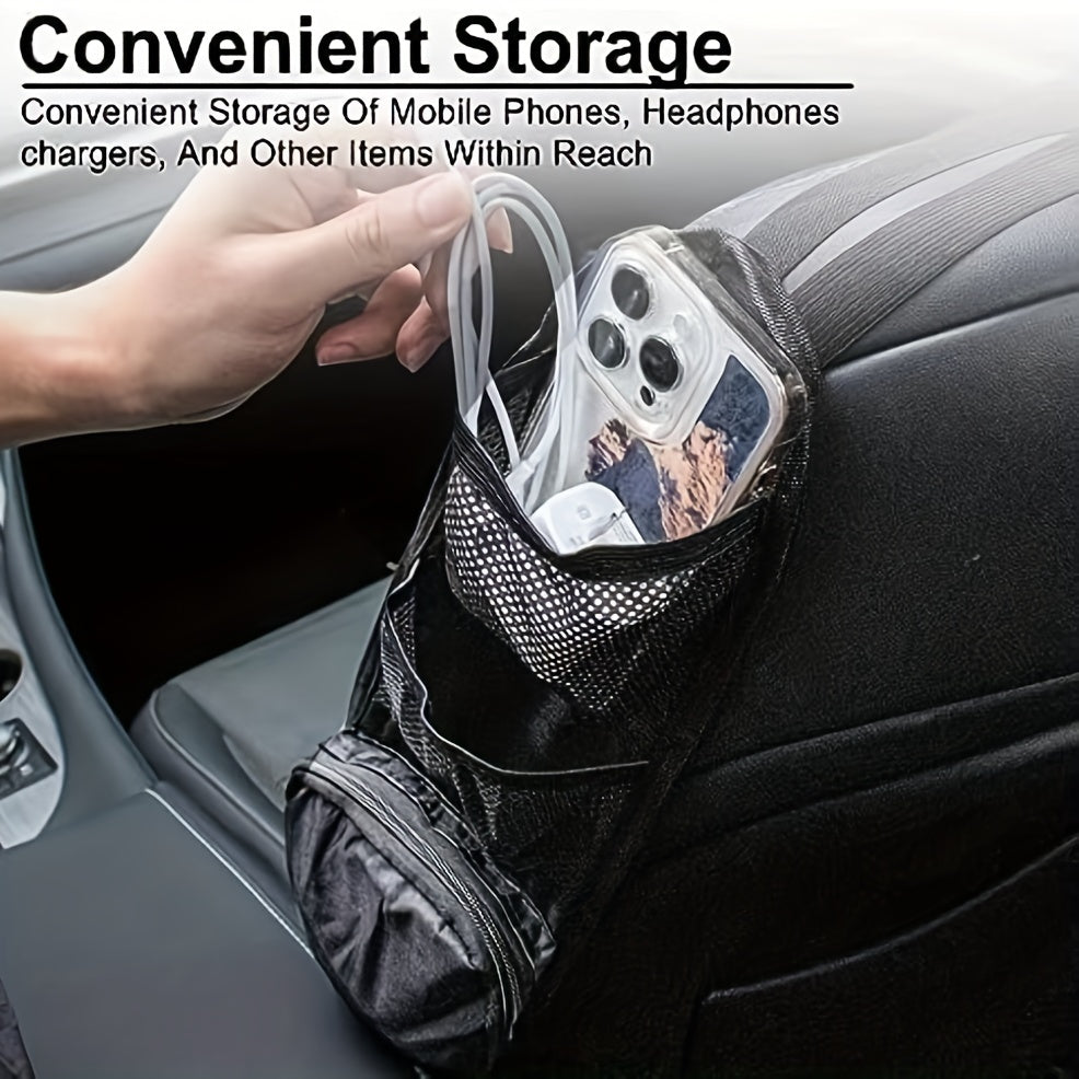 Black Multi-Pocket Car Seat Organizer