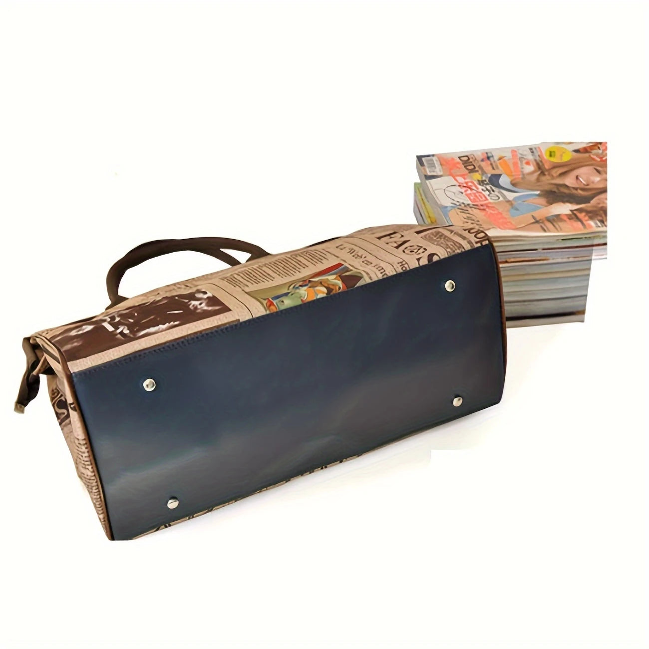 Unique Newspaper Print Travel Bag