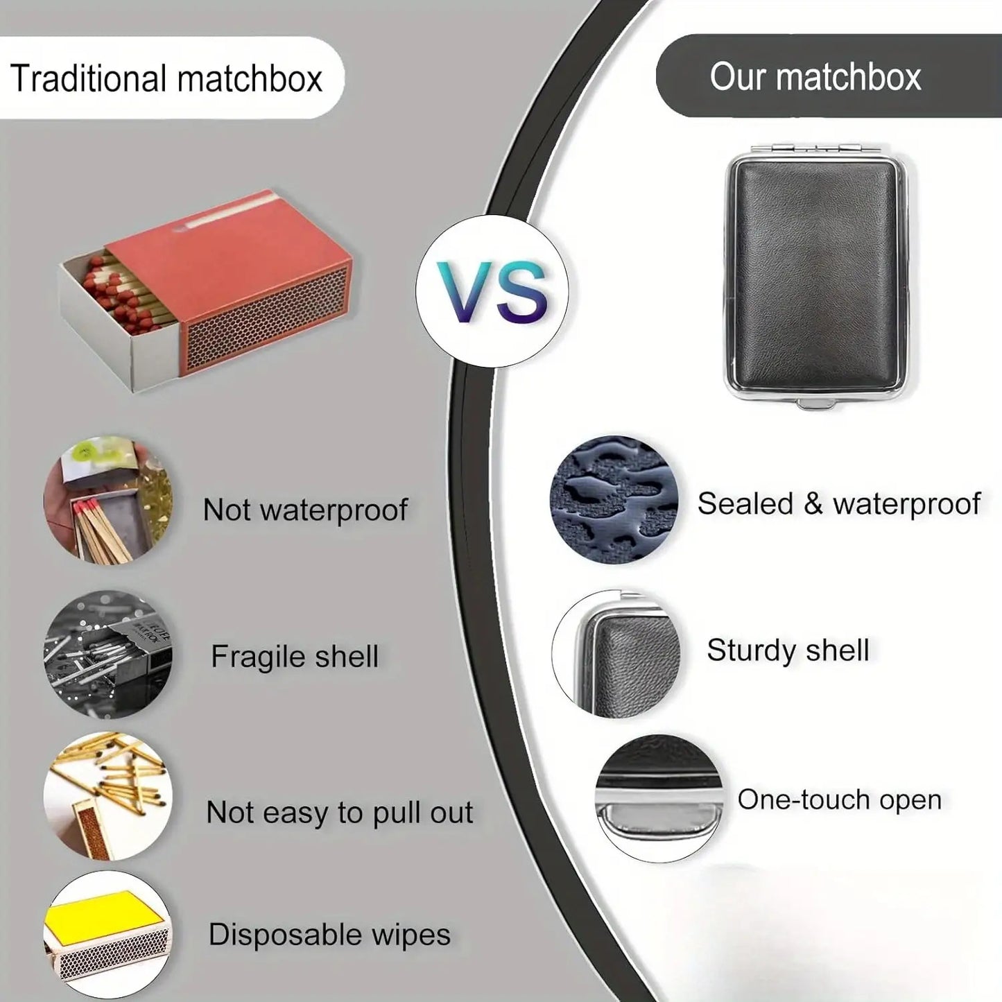 Black Metal Matchbox