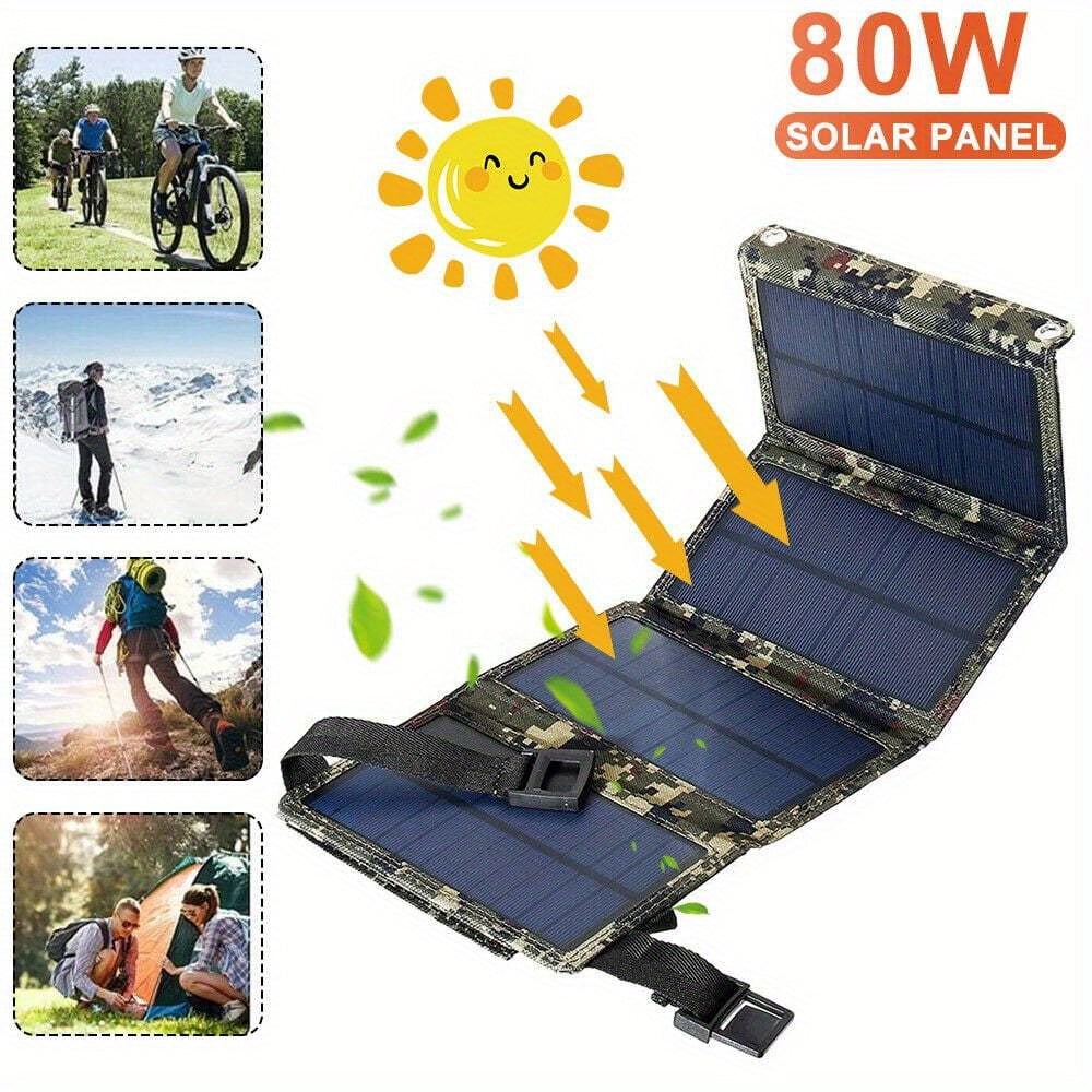 USB solar panel foldable mobile power bank outdoor camping hiking mobile phone charger