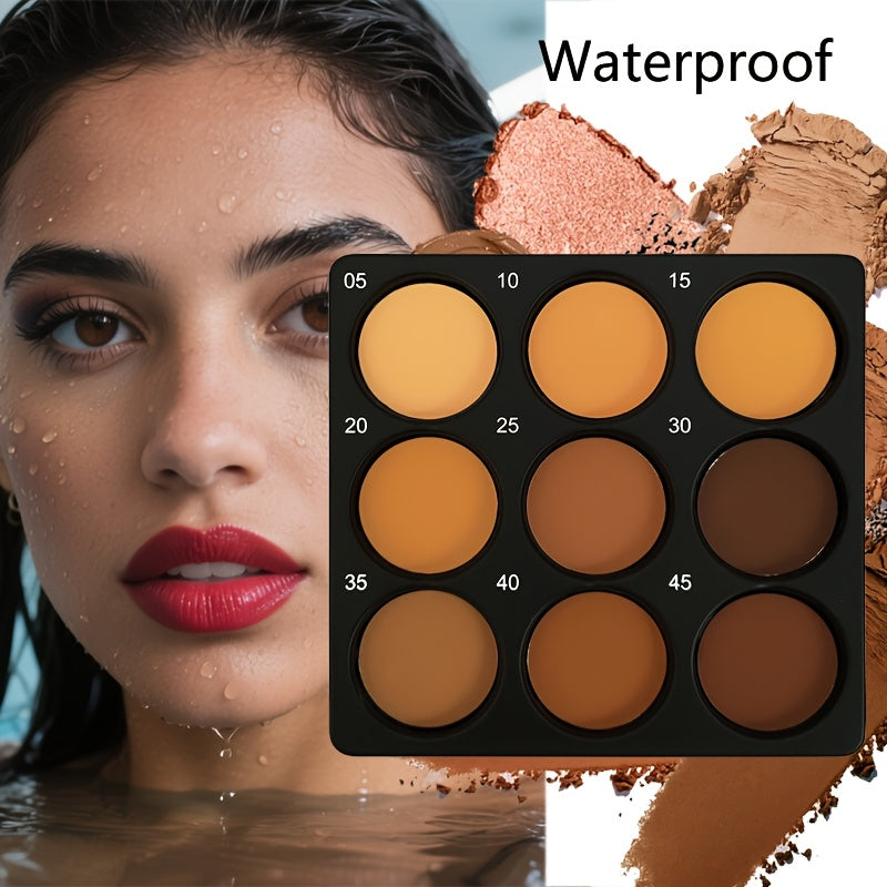 9-Color Dark Bronze Powder Palette