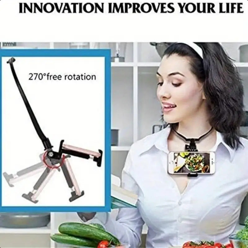 Universal Hands-Free Wearable Neck Phone Stand
