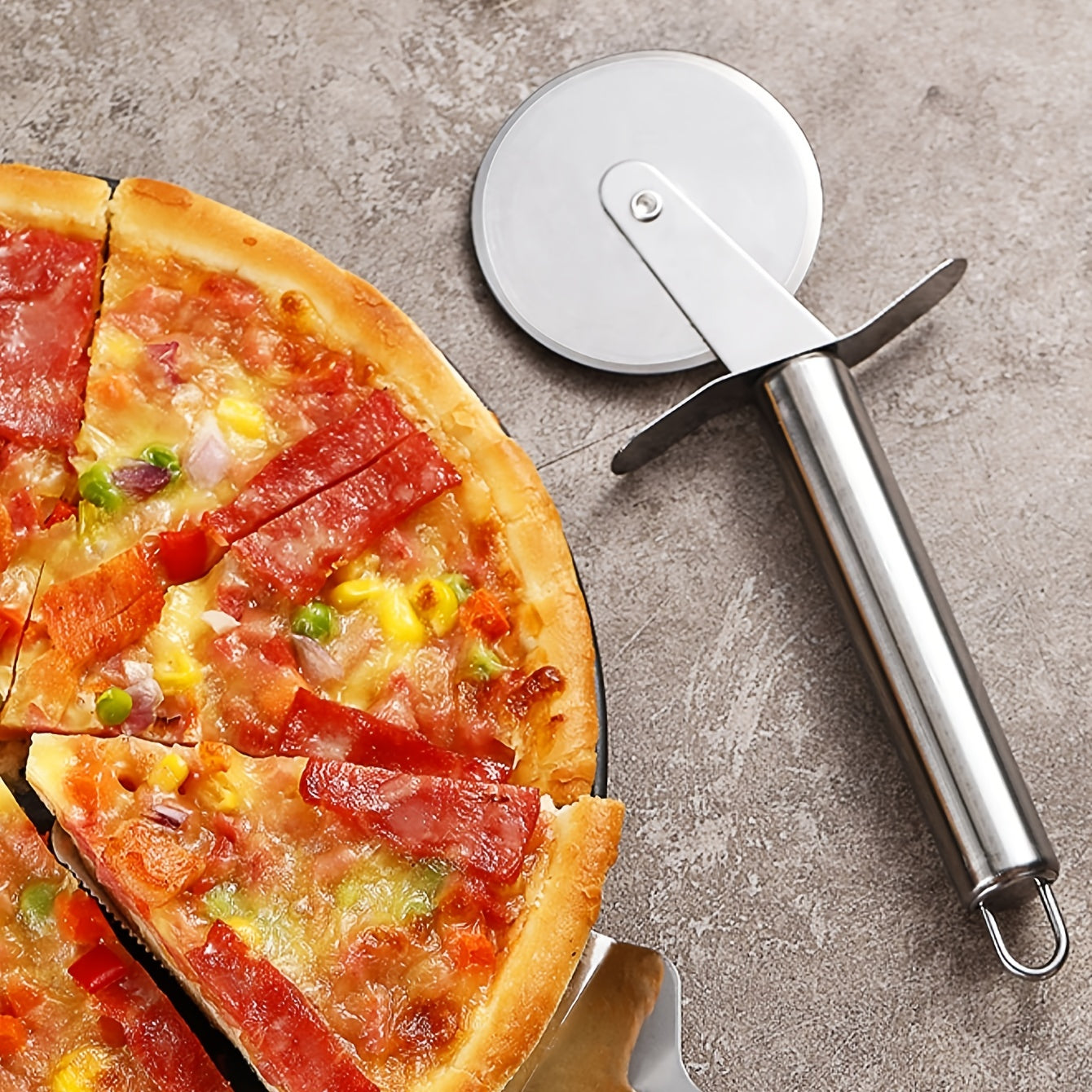 Stainless Steel Manual Pizza Cutter Wheel