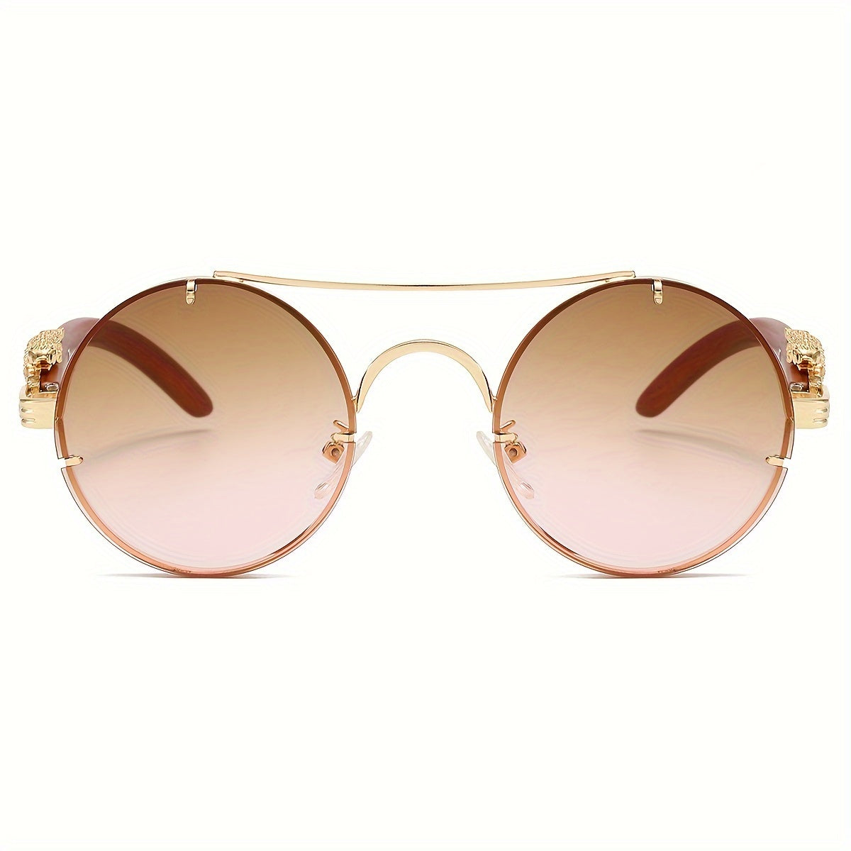 Fashionable Round Metal Frame Glasses