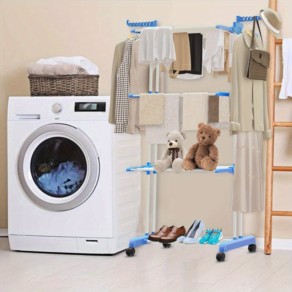 4 Tier Foldable Extra Large Clothes Drying Rack