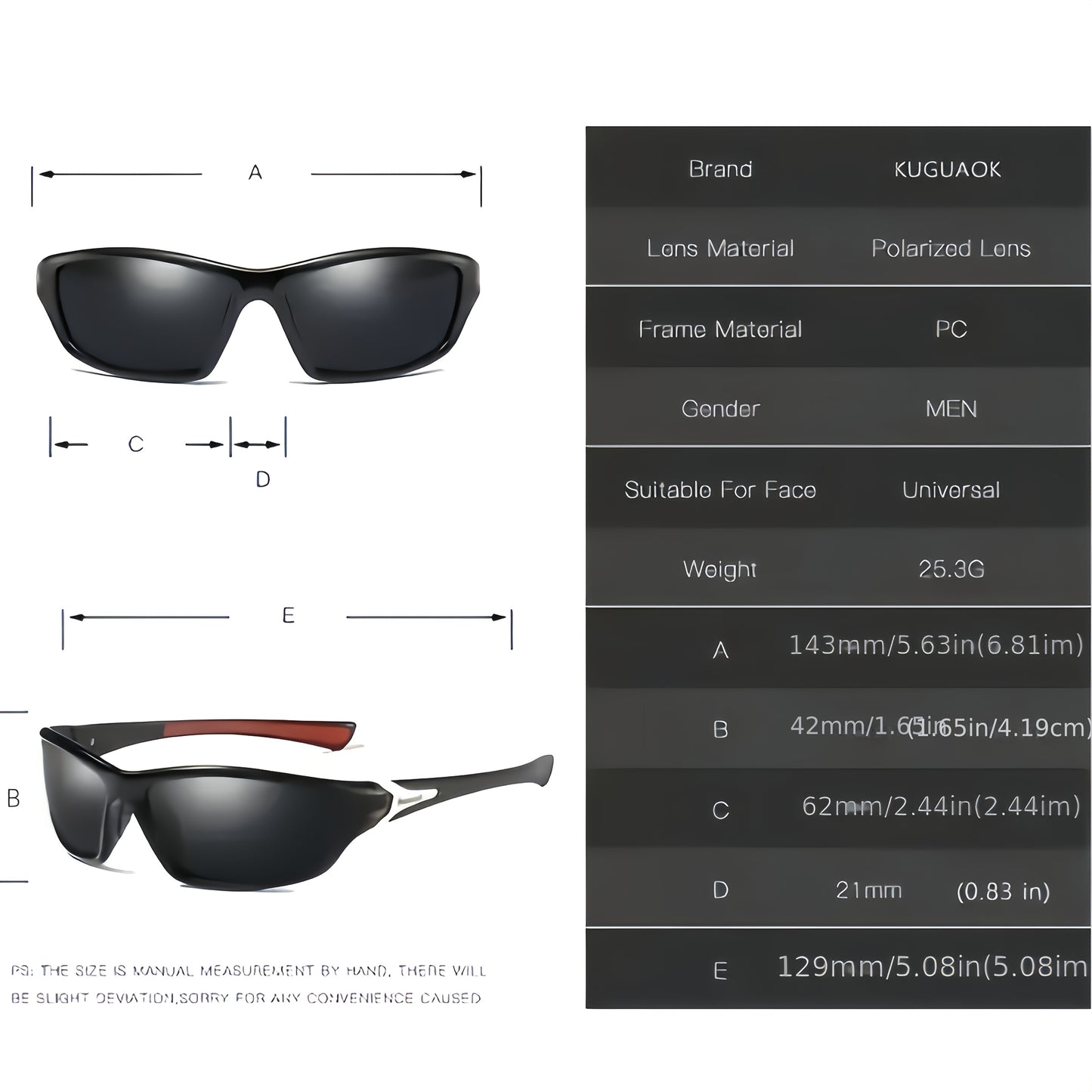 4 Pairs Of Fashionable Polarized Men'S Glasses