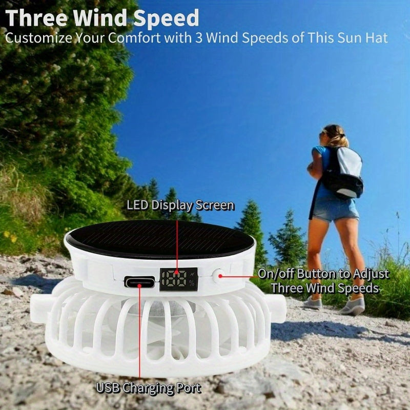 Wide Brim Solar Fan Hat for Men & Women