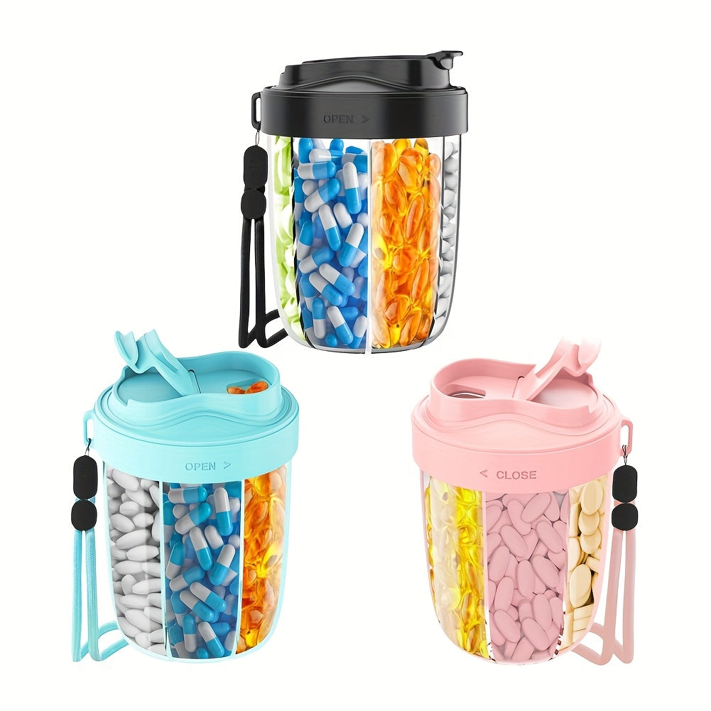 Large Pill Bottle Organizer, Supplement Organizer for Holding 6 Various Vitamins