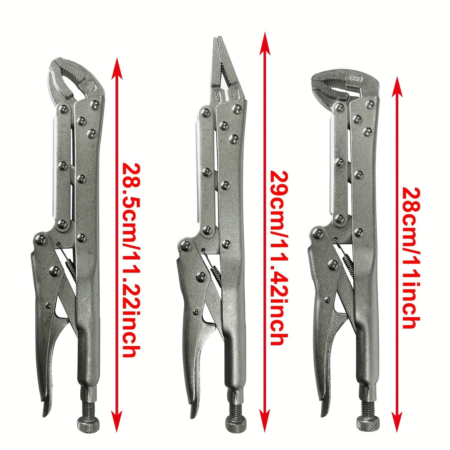 3pcs 12in. Extended Locking Plier Set