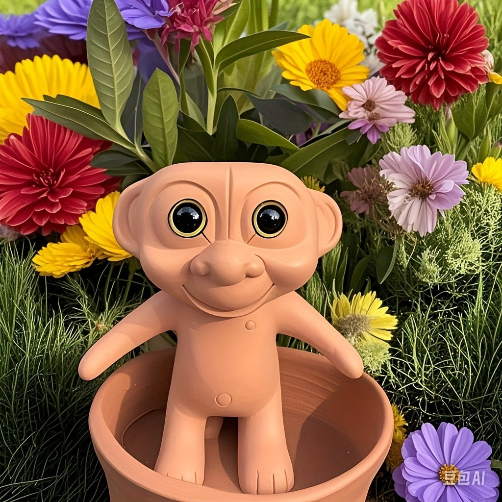1pc Whimsical Alien Body Resin Planter