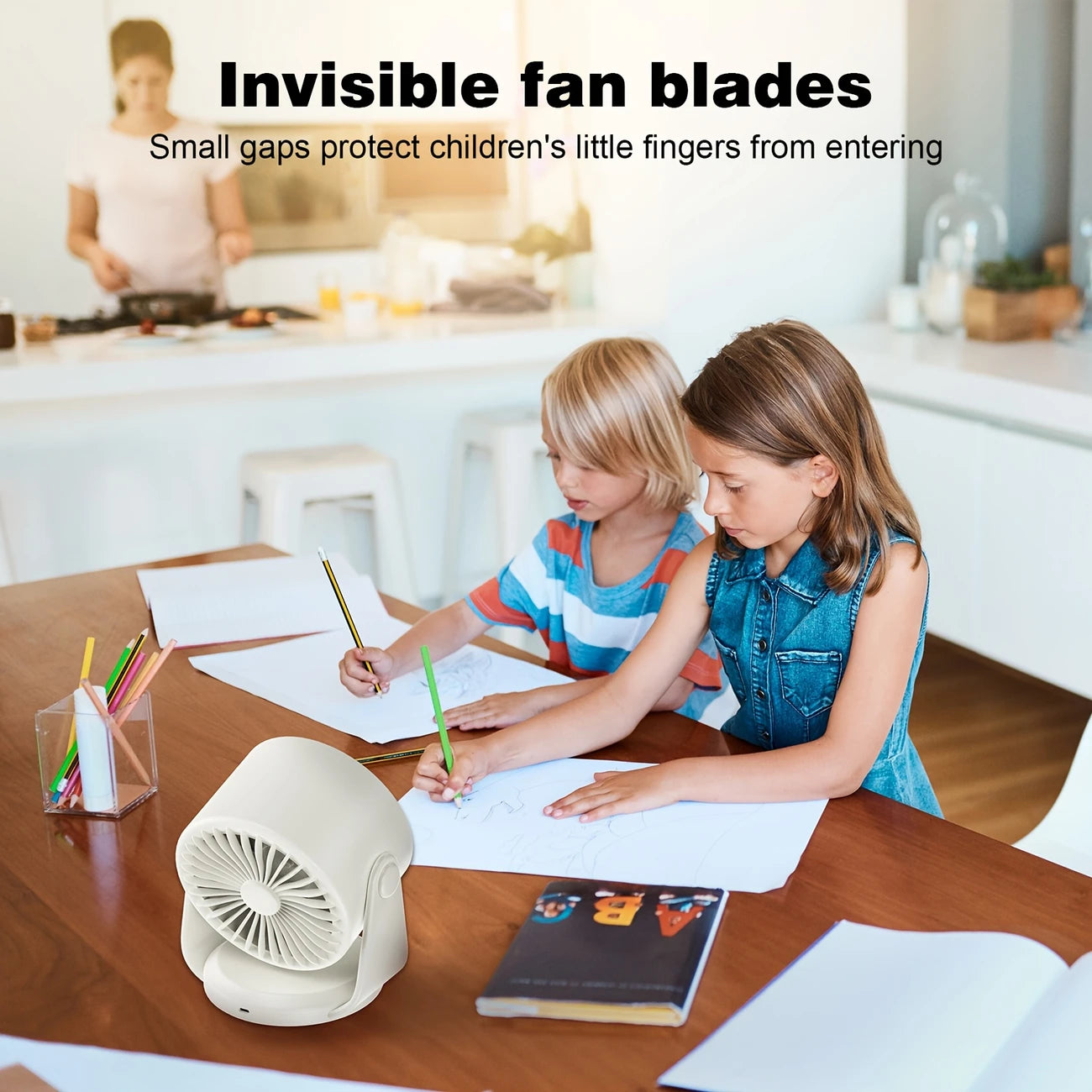Ultra-Quiet USB Rechargeable Mini Electric Fan