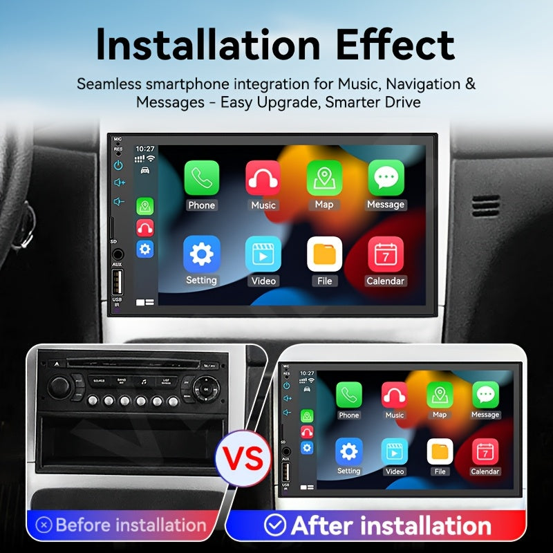 7-Inch Carplay Android Auto 1 Din Car Radio MP5 Player