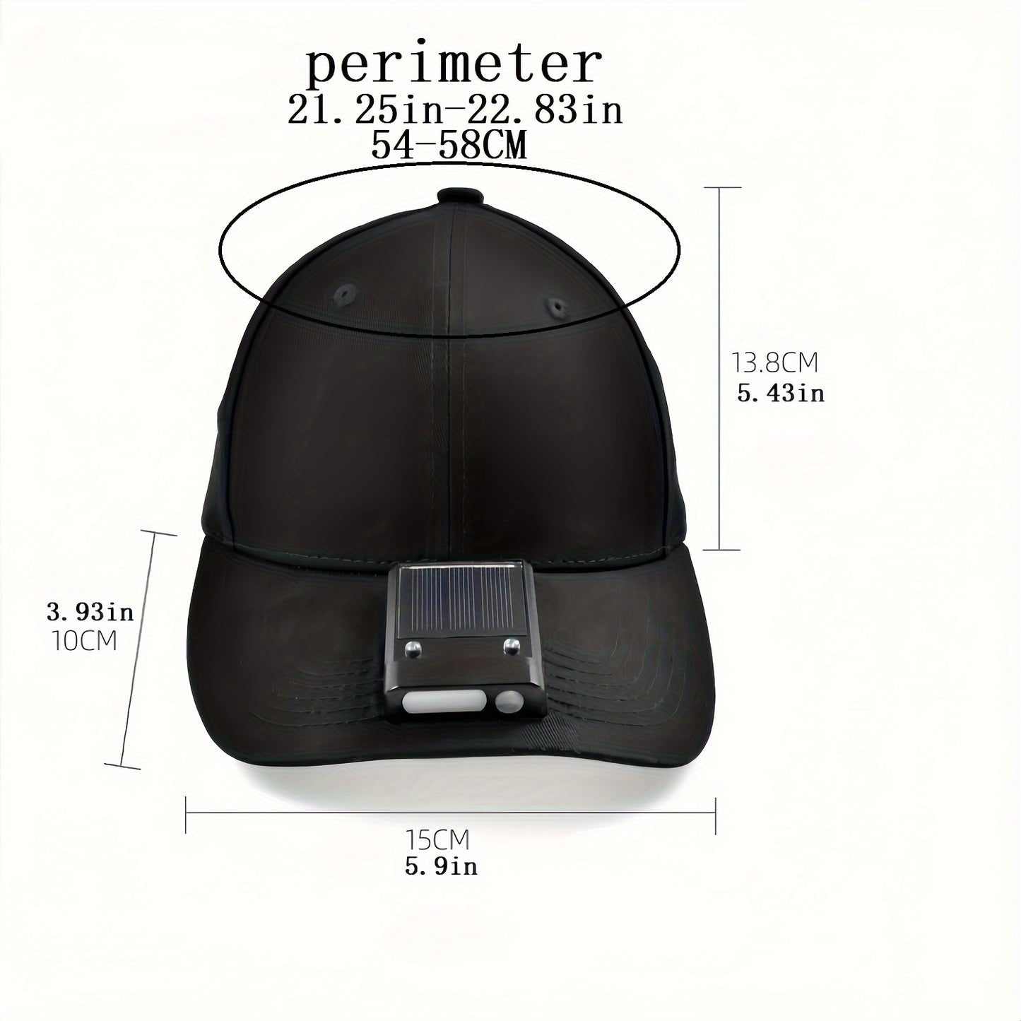 Solar-Powered LED Baseball Cap Headlamp