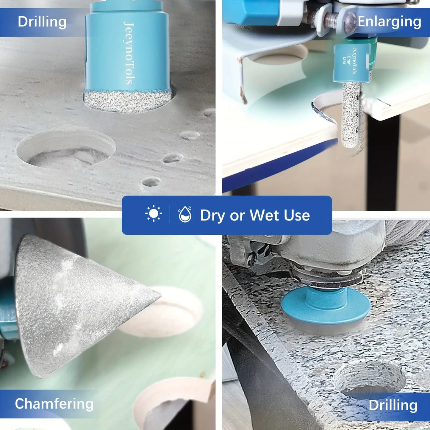 9pcs Diamond Tile Drill Bits Set