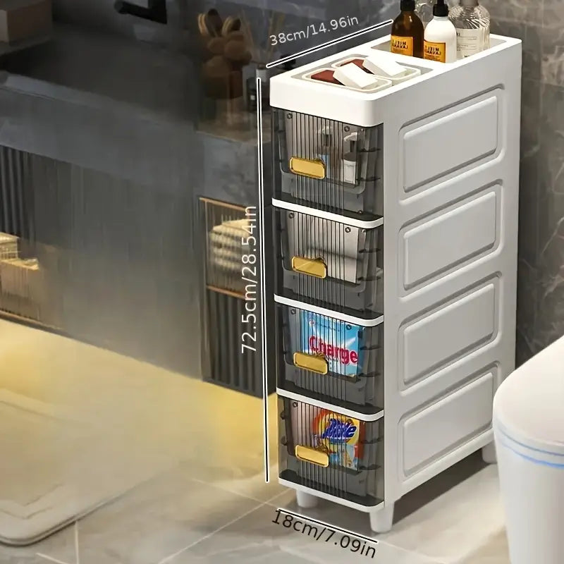 Storage Cabinet with Drawers - Stacking Plastic Organizer