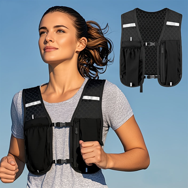 Unisex Lightweight Sports Vest with Phone and Water Bottle Pockets