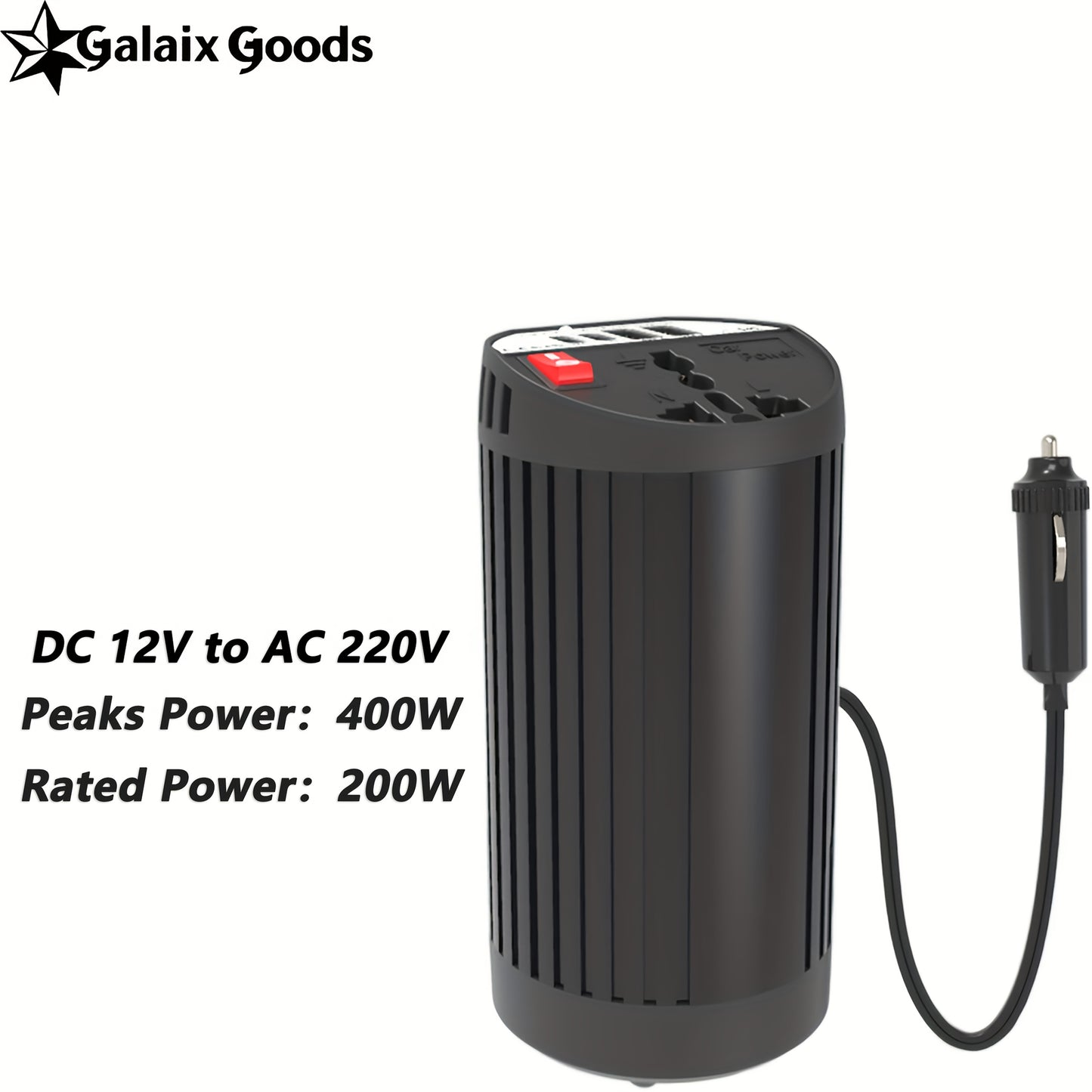 400W Vehicle Power Inverter Converting DC 12V to AC 220V