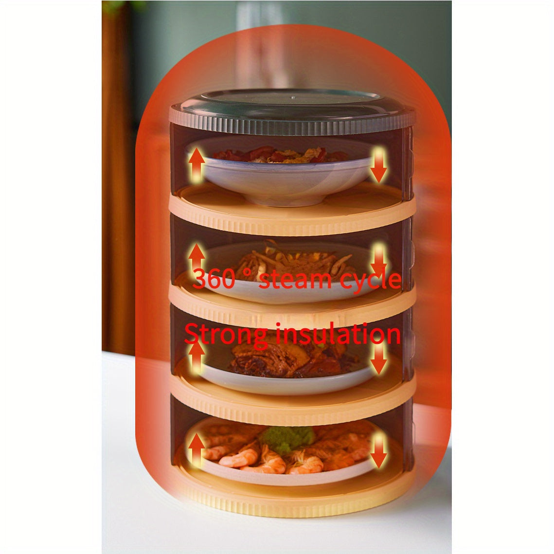 Multi layer food lid storage box