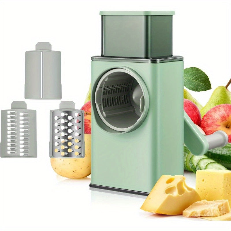 Upgraded Manual Rotary Cheese Grater & Vegetable Slicer