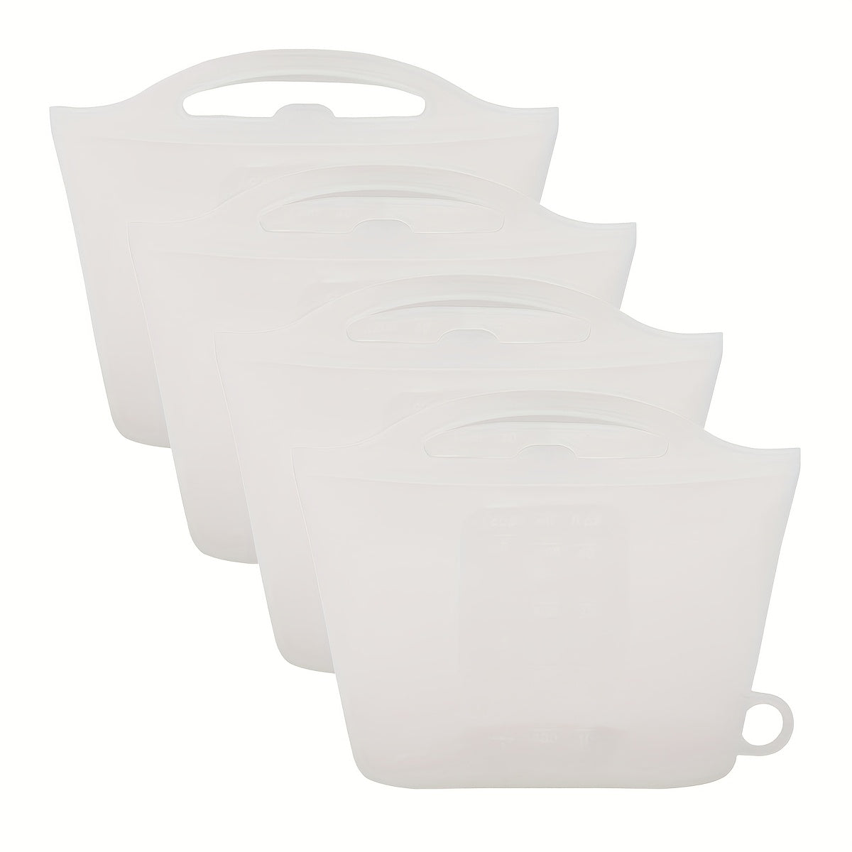 4pcs Leak-Proof Silicone Food Storage Containers