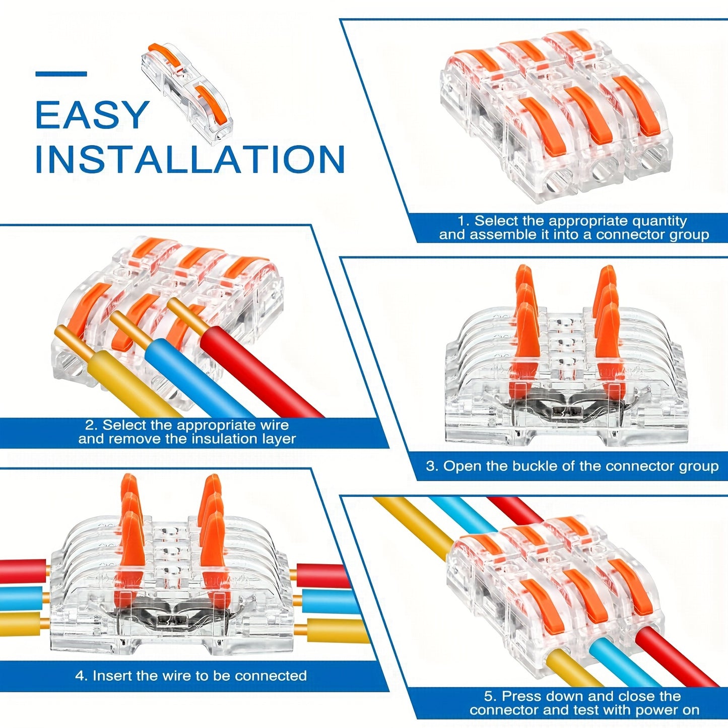 100pcs Quick Connect Wire Connectors