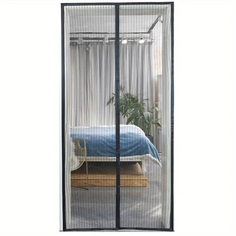 Anti-mosquito magnetic door curtain