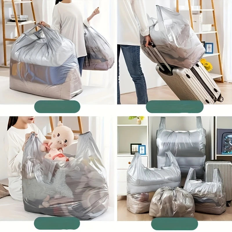 10-Pack Heavy-Duty Plastic Storage Bags