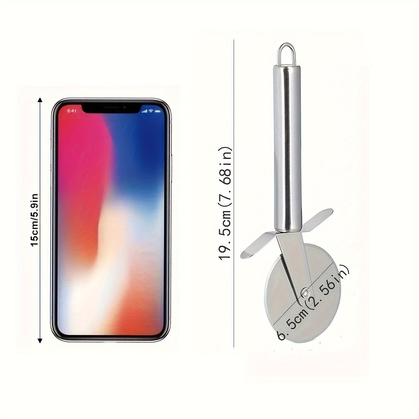 Stainless Steel Manual Pizza Cutter Wheel