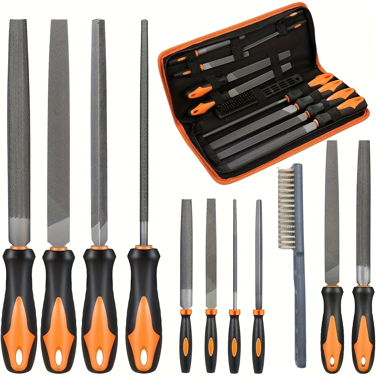 Heavy-duty 11pcs file tool set with carrying case