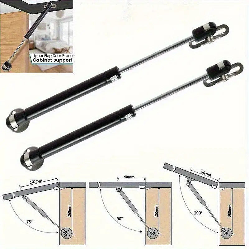 3 sets of hydraulic support rods and support hinges