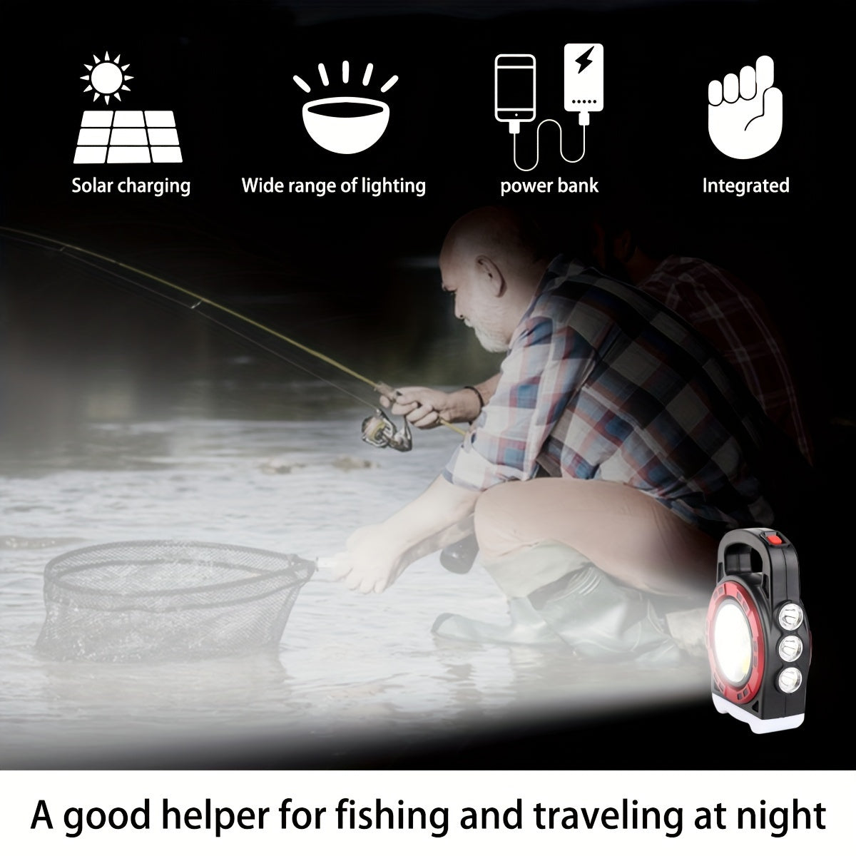2pcs Multi functional Outdoor Lights solar handheld light