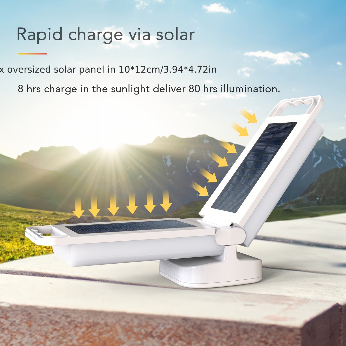 Solar Camping Lantern, Rechargeable Light With USB