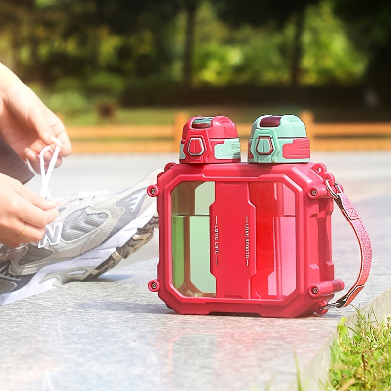 Large Capacity Dual-Compartment Water Bottle with Temperature Control
