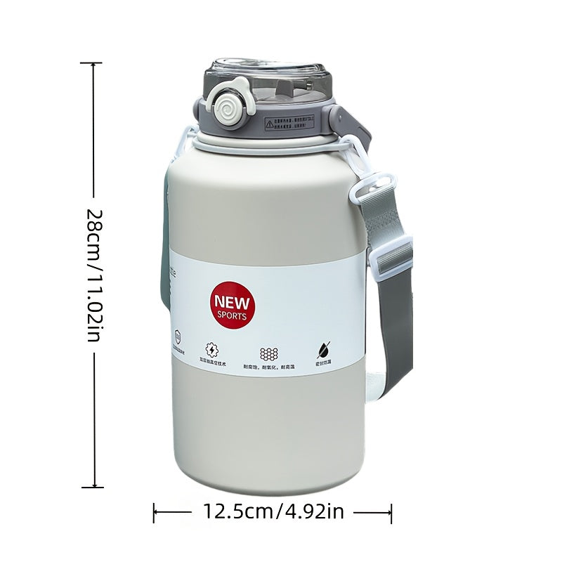 1pc Stainless Steel Insulated Tumbler 1000ml Large Capacity with Handle