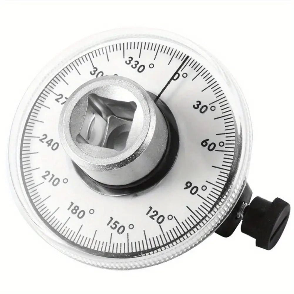 1/2 Inch Drive Torque Angle Gauge with Clear Dial & Long Handle