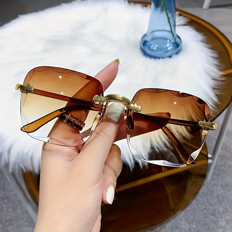 Stylish Rimless Square Fashion Glasses