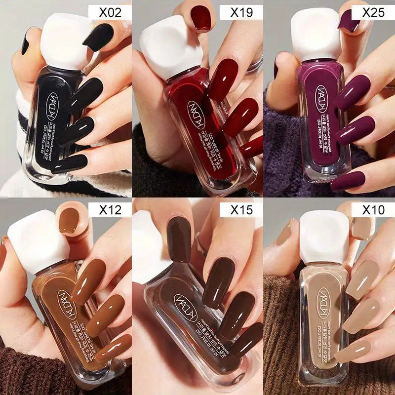 6pcs/SET-10ml Nail Polish Quick Drying Water-Based Off Nail Polish