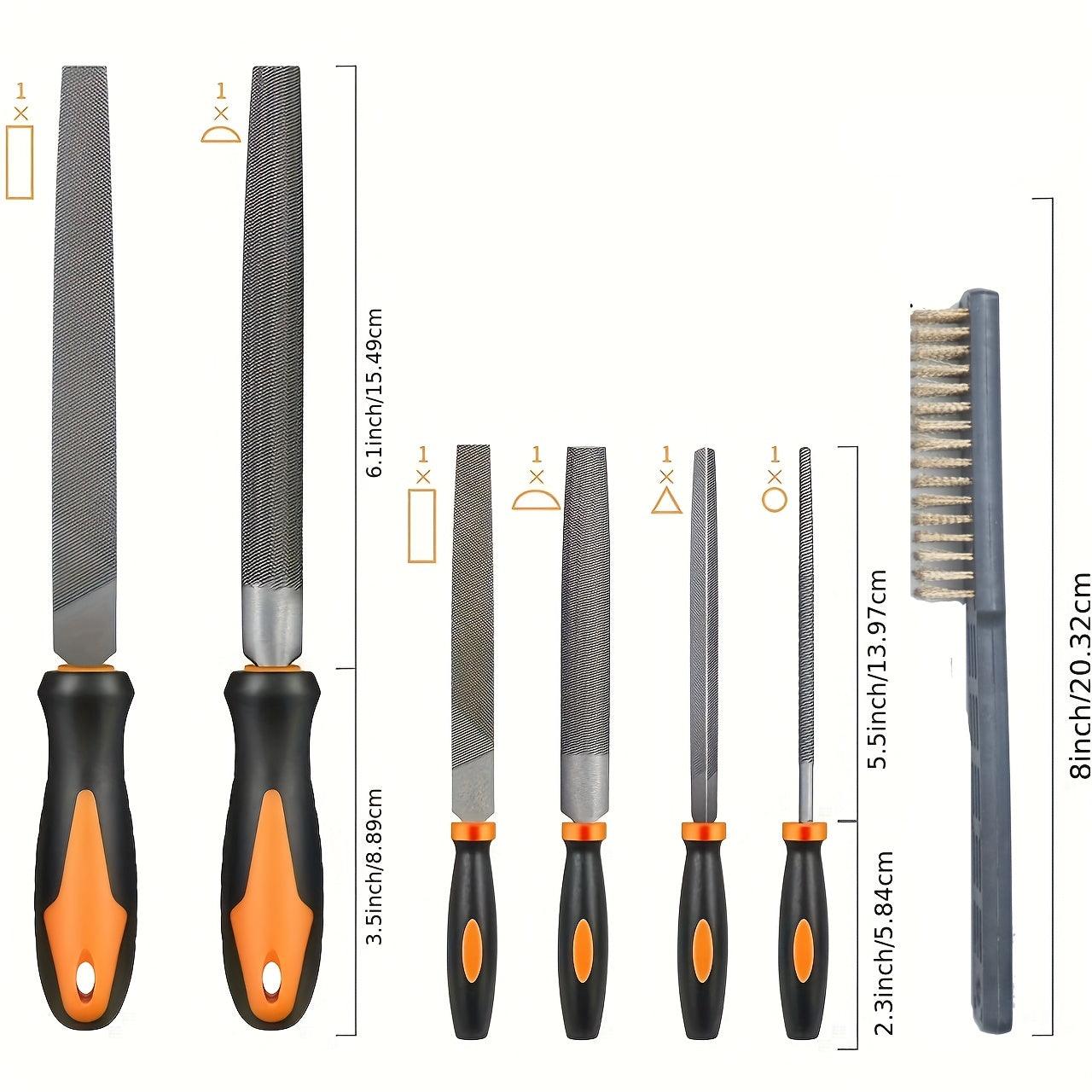 Heavy-duty 11pcs file tool set with carrying case