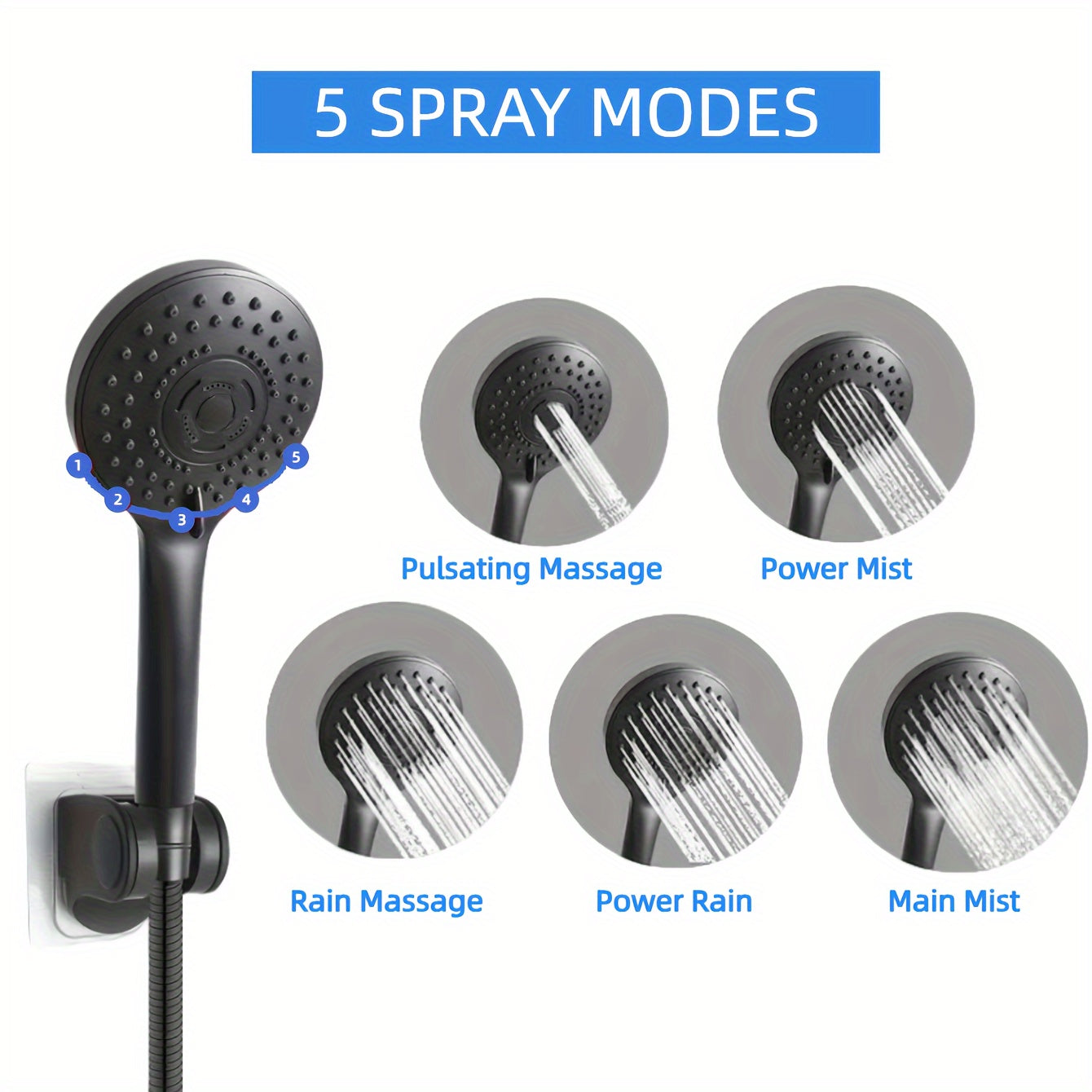 1 Set Modern Luxury Shower Head