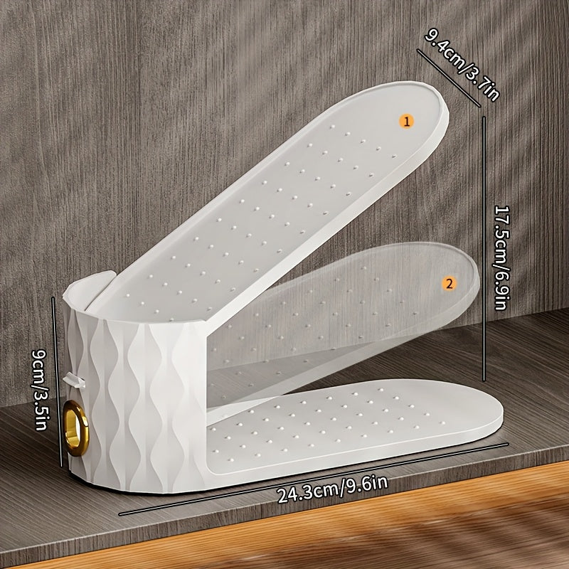 10-Pack Adjustable Plastic Shoe Racks