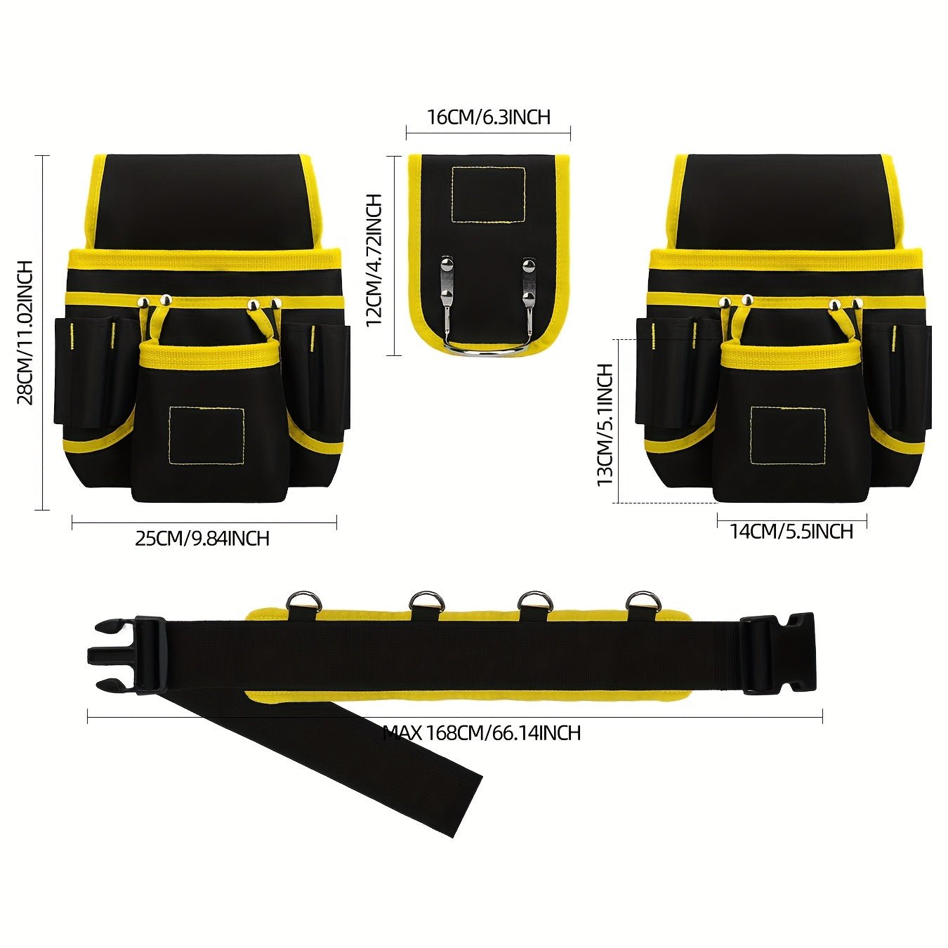 Tool Belt Tool Bag Strap Waist Combination Tool Storage Bag