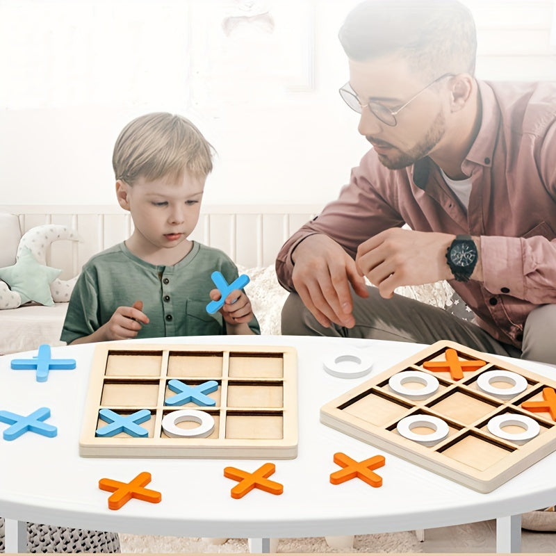 Wooden XO Chessboard,Children's Puzzle